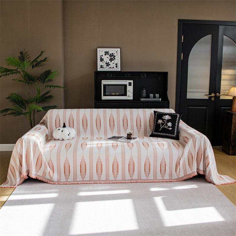 

Чехол для дивана, высококачественная четырехсезонная подушка для дивана, новый полосатый шенилловый плед для дивана, цельный чехол 180*130