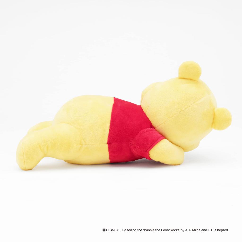MORIPiLO Disney Kissen Pooh Schlafen S 30cm Stofftier Kissen 28x15x15cm Gelb Geburtstagsgeschenk Niedlich Weich Disney Figur Kissen Morishita