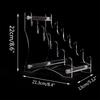 6-Slot Knives Display Stand Acrylic Knife Holder Shelf Folding Pocket Knife Storage Stand Display Holder For Pocket Knives
