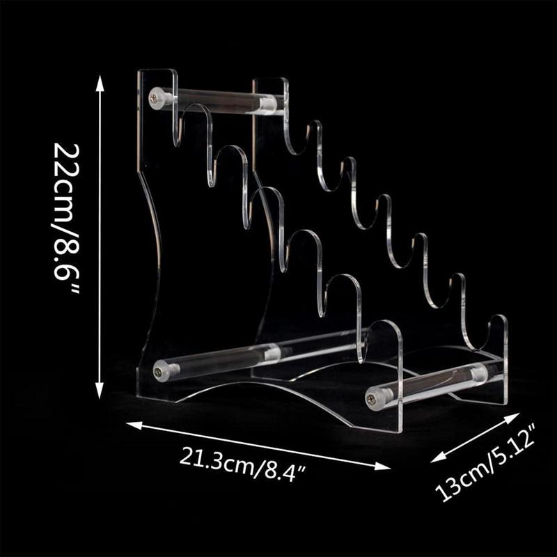 6-Slot Knives Display Stand Acrylic Knife Holder Shelf Folding Pocket Knife Storage Stand Display Holder For Pocket Knives