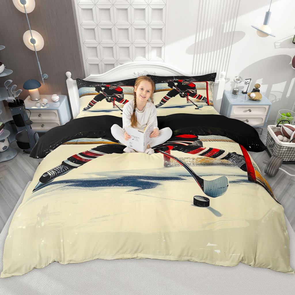 Dekbed Homewish IJshockey Voor Jongens Meisjes Sport Dekbed Set Atleet Cadeaus Bed Set