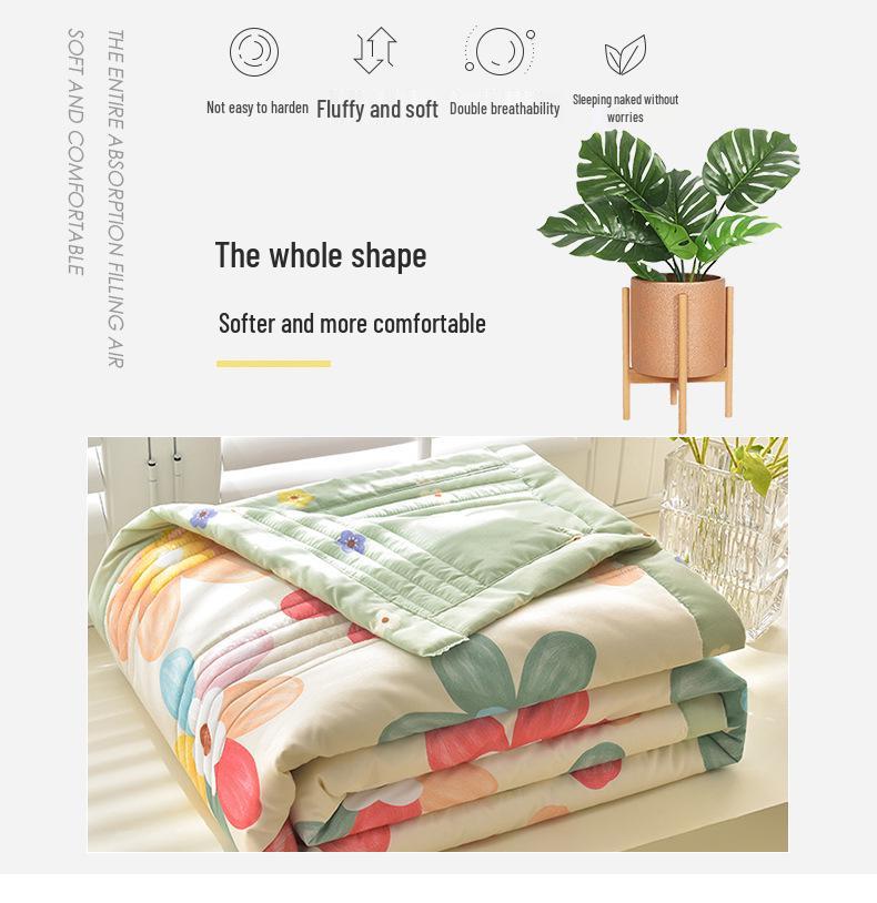 Washable Summer Air Conditioning Quilt: Thin, Lightweight, and Ideal for Dorms