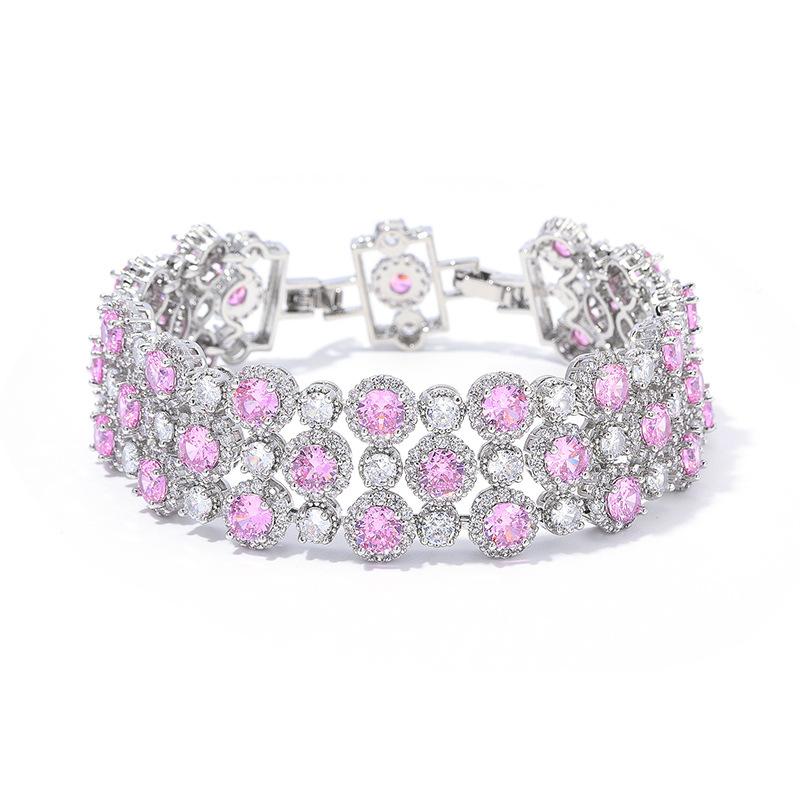 Bracelet Zircon Color European and American Fashion Full Diamond Bright Sky Full of Stars Colorful Treasure
