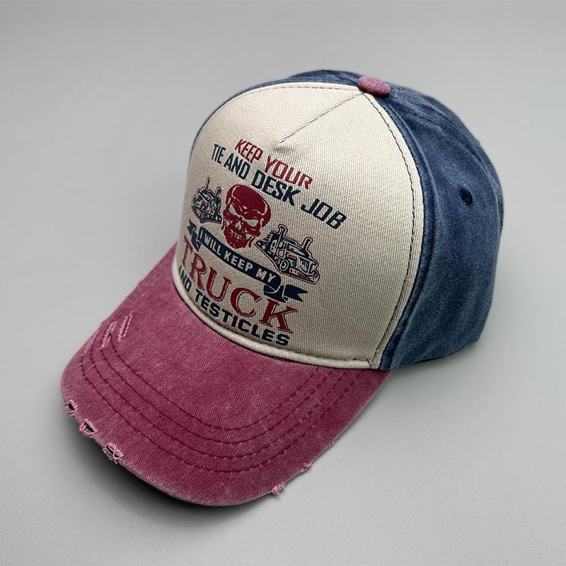 Motorcycle Sunshade Men Women Baseball Hats Cotton American Style Retro Contrasting Colors Fashion Snapback Caps Versatile New