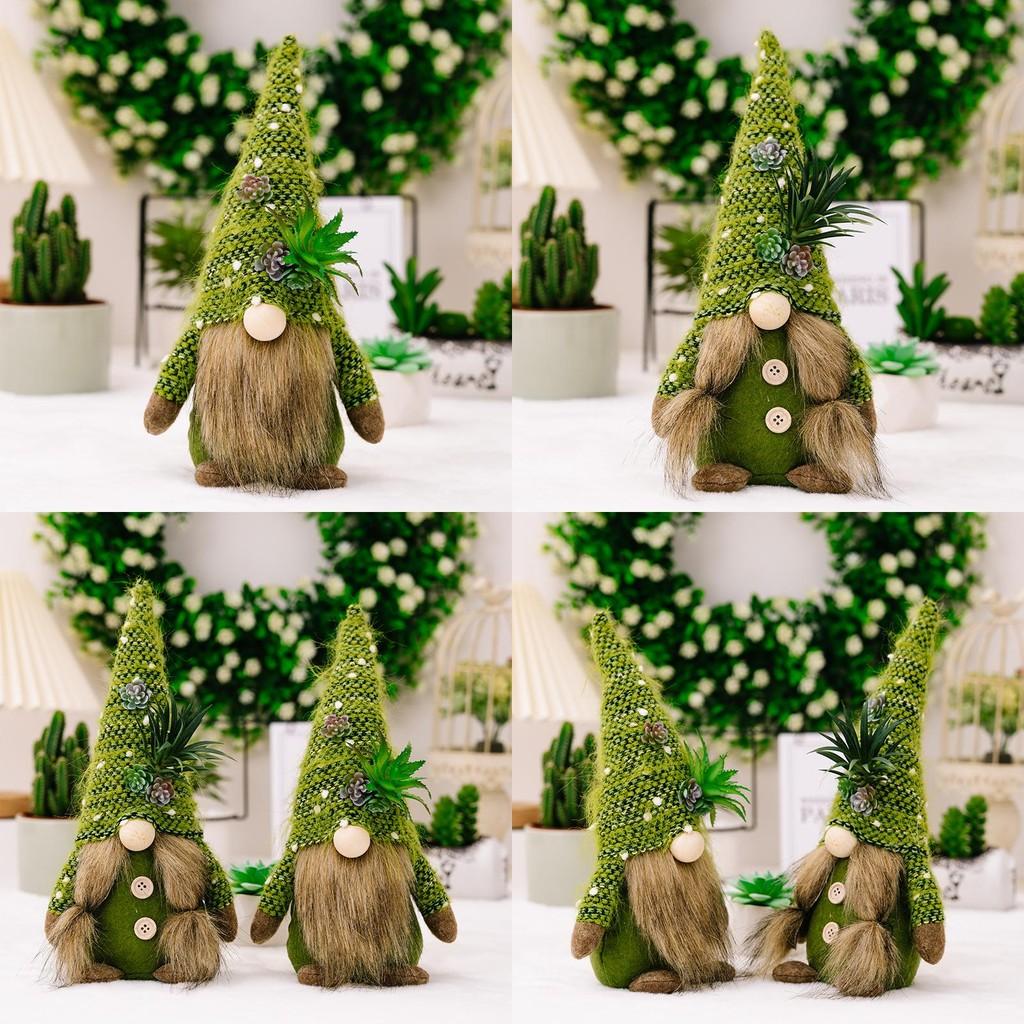 Adorable Knitted Succulent Faceless Doll Figurine Creative Green Plant Decoration