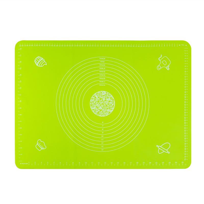Verdickte Lebensmittelqualität Silikon Knet- und Backmatte - Multifunktionale Küchen-Schneide- und Rollmatte