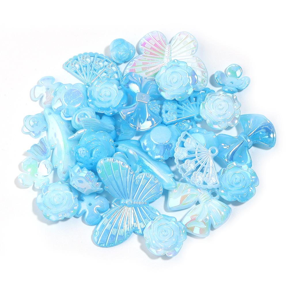 European & American Gradient Resin Beads: Random Styles for DIY Keychains & Mabe Imitation Pearls