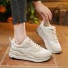 Autumn and Winter Women's Shoes, Women's Sneakers, White Sneakers, Low-top Round-toe Lace-up Casual Shoes