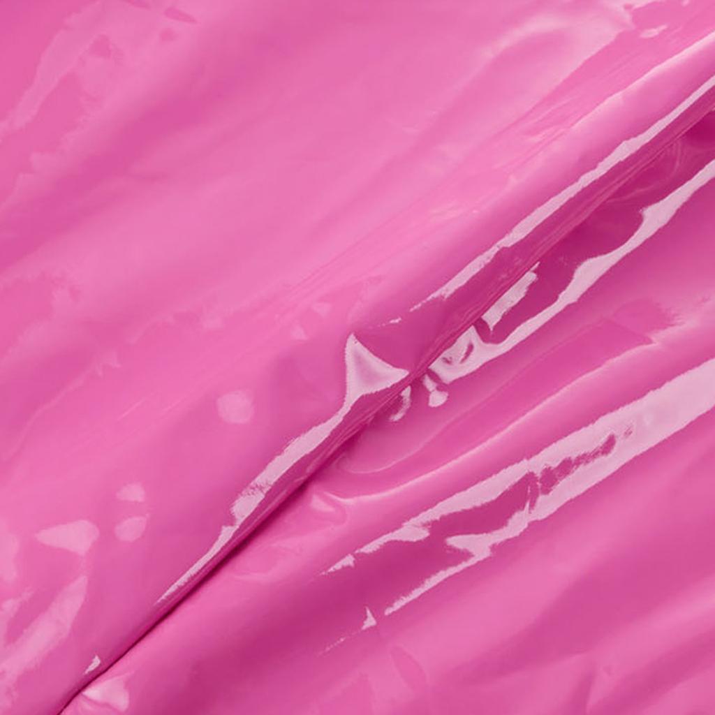 Women's Fashion Casual Color Half Skirt Sexy Bright Leather Wrap Hip Half Skirt