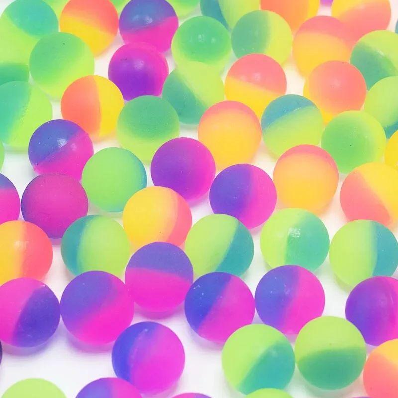 Fun High Bounce Plaything Balls Kids Present Party Favor Decoration Kids Bouncing Sphere Pattern Two-Color Bounce Sphere Birthday Gift