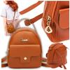 Women's Backpack Handbag Shoulder Straps Pockets Elegant Brown