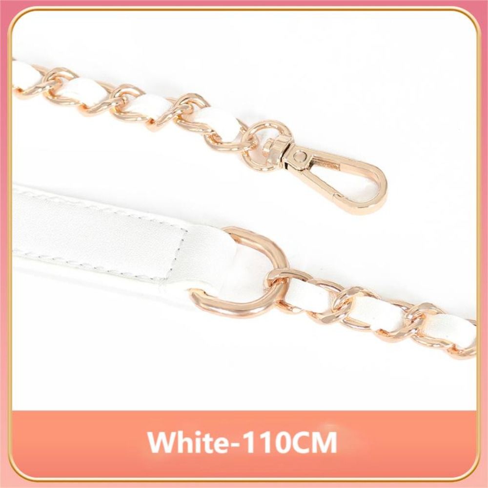 

110cm 2026 Hardware Solid Color Bag Accessories Bag Metal Chain Shoulder Straps Bag Strap білий