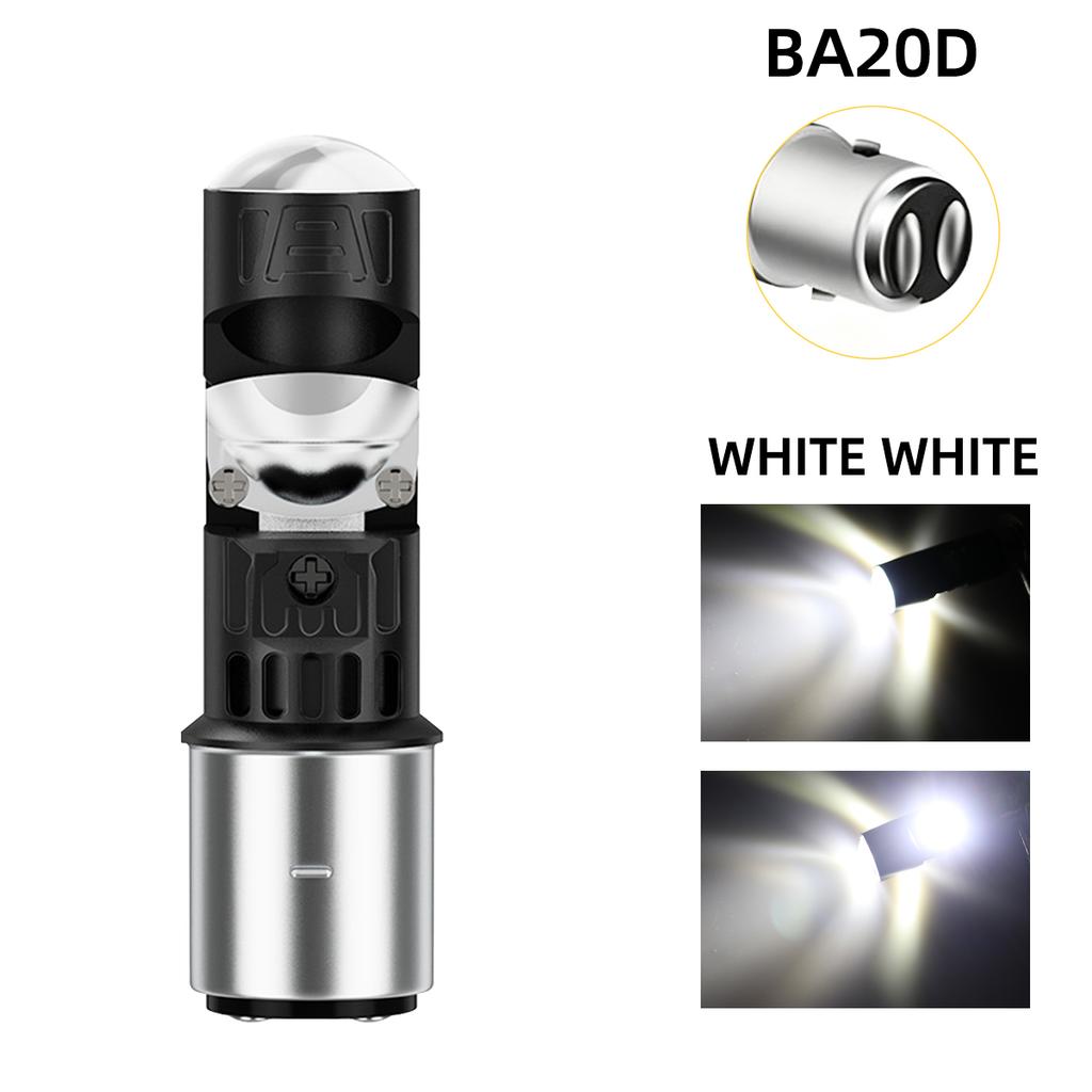 1 Peça H4 BA20D P15D Lâmpada de Farol de LED para Motocicleta Holofote 12V Luz de Cruzamento/Farol Alto Lâmpada de Nevoeiro Dupla Cor Branco Amarelo Acessório para Motos