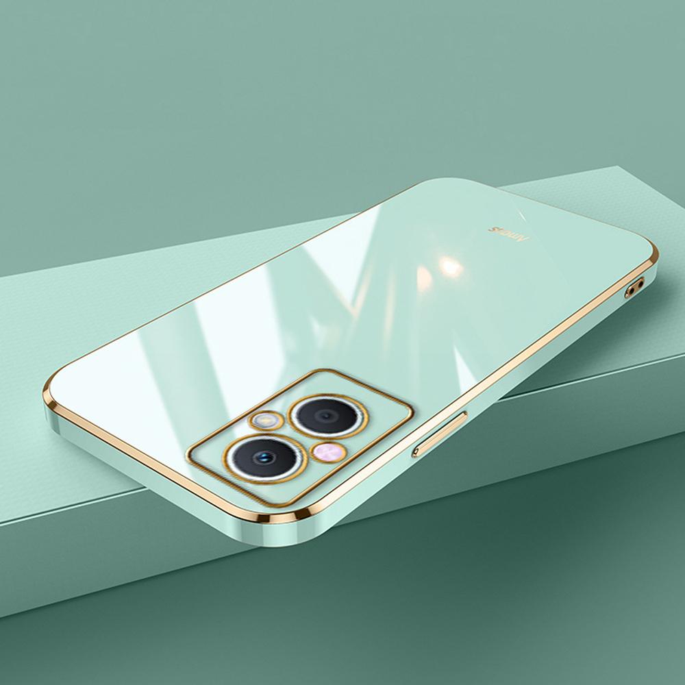 For OnePlus Nord N20 5G Case Luxury Square Plating OPPO Reno 7z 7 8 Lite F21Pro Phone Case ShockProof Silicone Back Cover Fundas