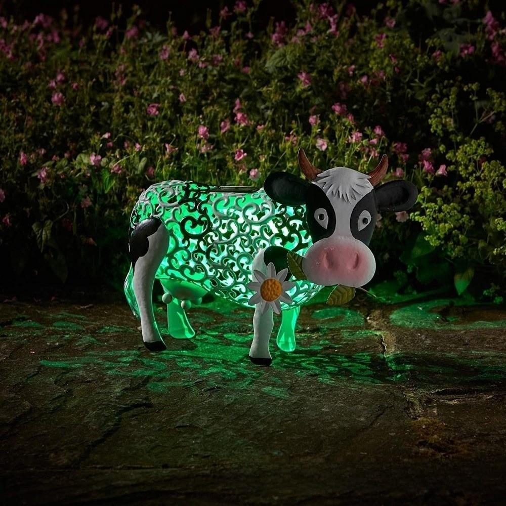 Color Changing LED Garden Solar Lamp Garden Decor Landscaping Lights Daisy Cow Solar Light  Garden