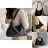 Stylish Black Oxford Fabric Tote Bag With Large Capacity And Comfortable Shoulder Strap For Daily Commute