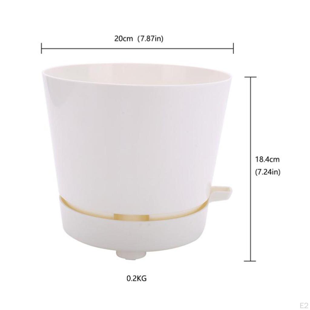 Plant Pot, Self Watering Flower Pots with Drainage Hole, Nursery Planting for Indoor & Outdoor