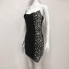 Women's Solid Color Rhinestone Sleeveless Bandage Mini Dress - New Fashion