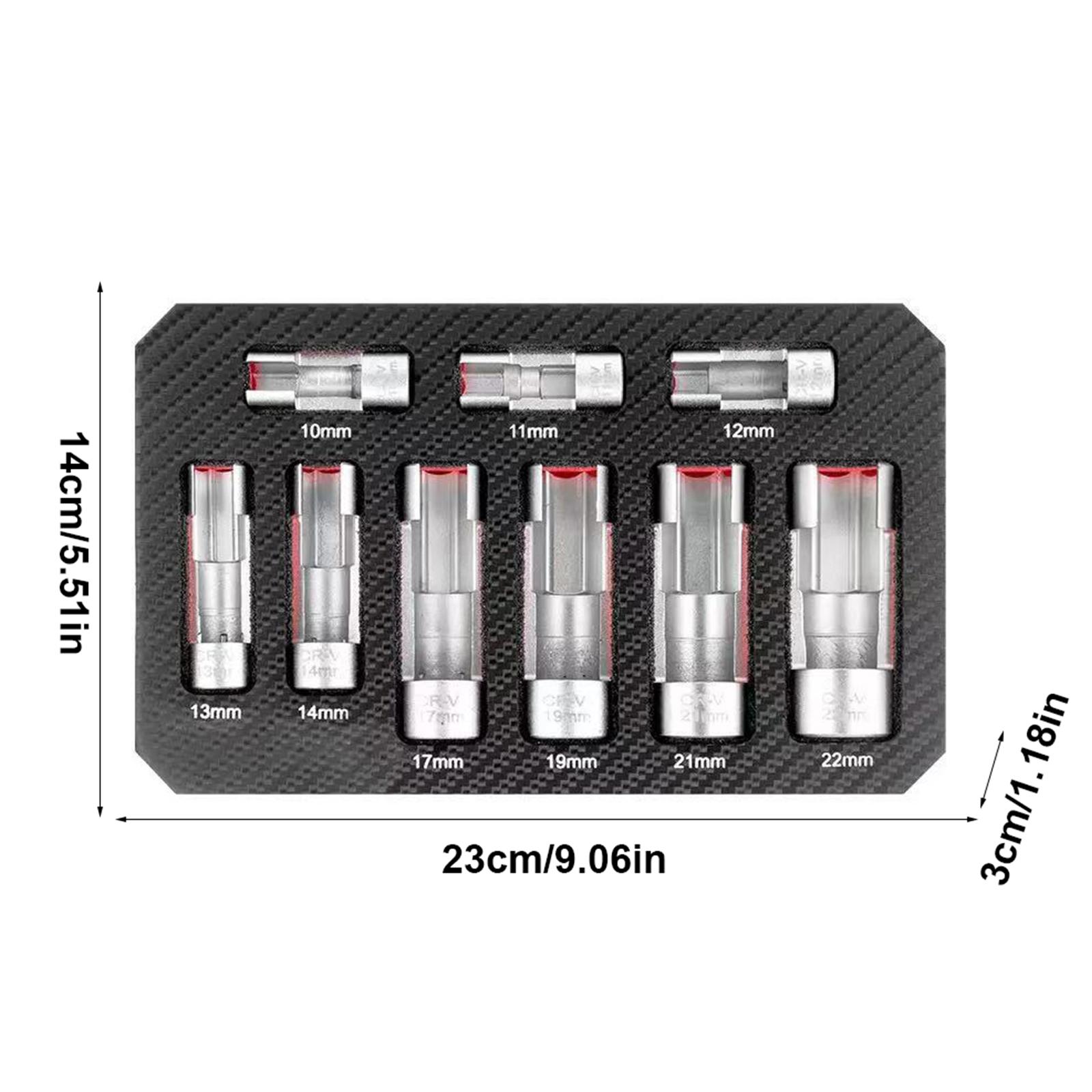 

9 шт./набор Ключ для масляной трубки Инструмент для снятия Автомобильный набор для снятия датчика давления масла Набор торцевых головок для кислородного датчика для автомобиля