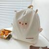 Cute And Simple Canvas Backpack For Boys And Girls Adorable Lamb Face Design