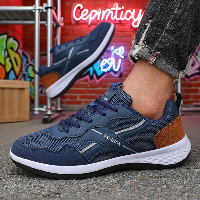 

Men Waterproof Walking Shoes Casual Fashion Color Blocked Breathable Running Sneakers Ultra Light StrapTraining Shoes Espadrille 39