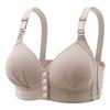 Front Buckle Bra for Breastfeeding Without Steel Ring Bra Gathered Side Collection Thin Cup Button Vest Style Bra