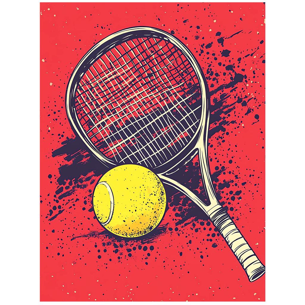 Plakat Tenisowa Pasja Plakat Tenisowa Pasja, 40X50 Cm, Rama Aluminiowa Czarna, Papier Matowy 230 Gsm