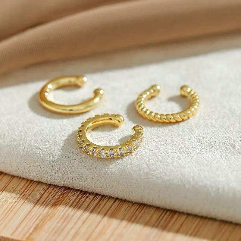 Rock Vintage Zircon Star Chain Tassel Clip Earrings For Women Unisex Minimalist Fake Piercing Earbone Ear Cuff Jewelry Gifts