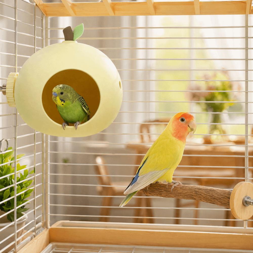 Large Caliber Bird Shelter Plastic Small Pet Sleeping Nest Pet Habitat Parrot Cage Nest Budgerigar