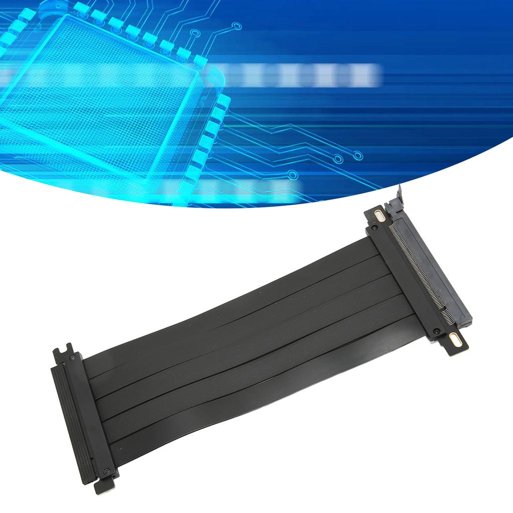 PCIE 4.0 X16 Extender Right Angle 128Gbps Anti Interference Plug and Play GPU Extension Cable for Graphic Card