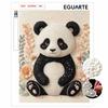 Creative DIY Framed Pearl Art Kit with Cute Panda Floral Pattern Sparkling Bead Canvas Ready to Display Relaxing Gift for Adults Craft Decor