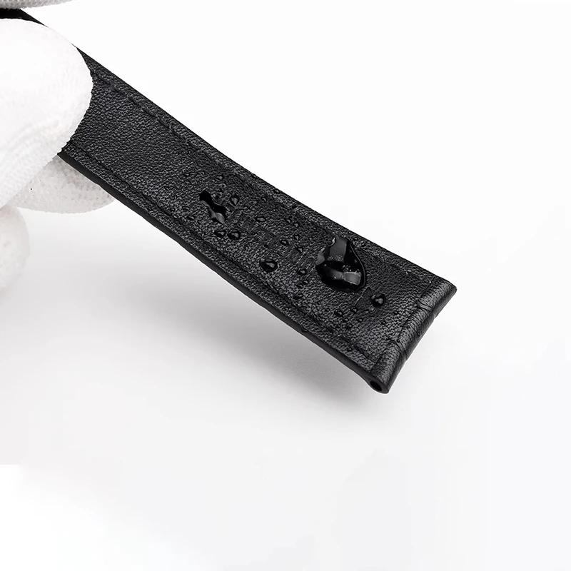 22mm Cowhide strap For Heuer F1 Racing WatchBand Aquaracer 300 Folding Buckle Carrera Watch Belt TAG Heuer men Watch Strap Brace