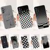Checkered Chess Board Phone Case For Samsung Ultra,FE,A30,71,51,S9,10,20,Lite, S22,23,21,PIus,Transparent, Silicone