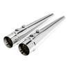 Motorcycle 4" Megaphone Tappered Slip On Dual Exhaust For Harley Road King Glide 1995-2016