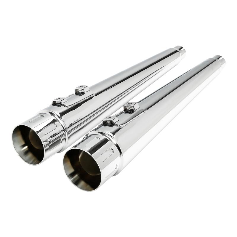 Motorcycle 4" Megaphone Tappered Slip On Dual Exhaust For Harley Road King Glide 1995-2016