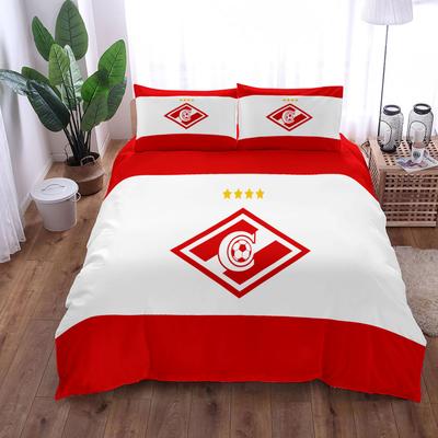 Moskau Spartak Bettwäsche-Set King Queen Doppel Twin Einzelbett Leinen-Set