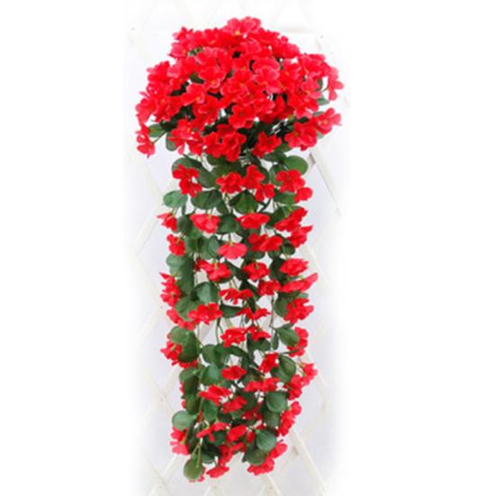 220Pcs Heads/1 Bouquet Five-Petal Artificial Violet Flower Bracketplant Hanging