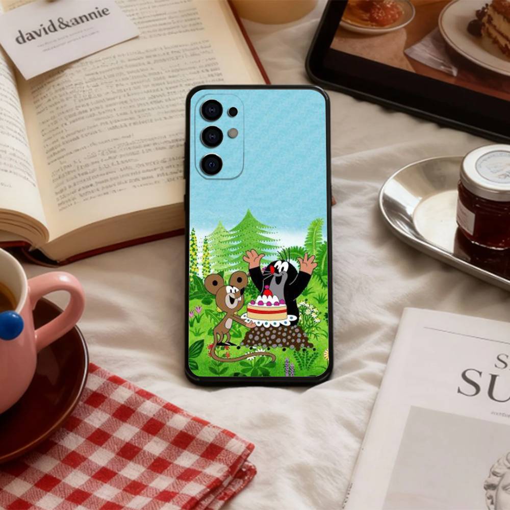 S-Sweet Cartoon T-The L-Little Mole Phone Case For Samsung S 25,24,23,22,30,21,10,9,Ultra,Plus,Lite,FE,4,5 G Soft Black Case