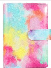 Macaroon Colored Marble Color A6\ PU Leather DIY Binder Notebook Cover Diary Agenda Planner Paper Cover School Stationery
