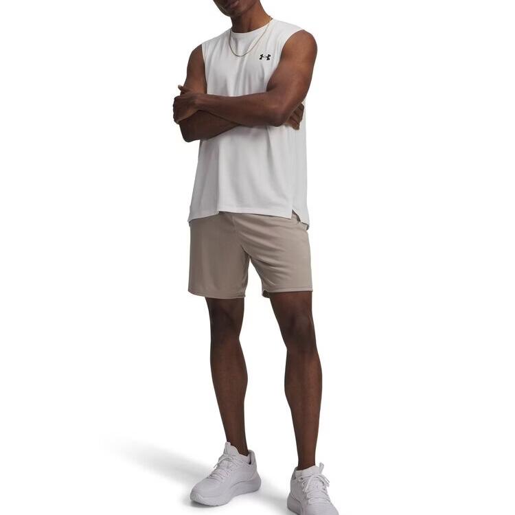 Under Armour SS26 Tech Solid Color Mid-Rise Sports Shorts Men shorts 1386969-203