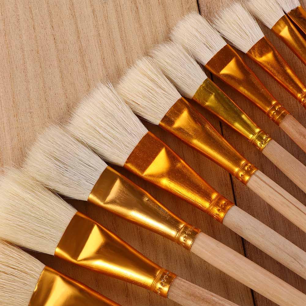 Professional Durable Bristle Artist Wool Brush Set Acrylic Paint Brushes Oil Painting Watercolor Painting