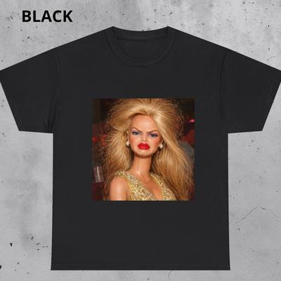 Angry Glam Doll Shirt and Kids Tshirt, Big Hair Diva Toy Meme Tee, Funny Sassy Mood Gift for Her