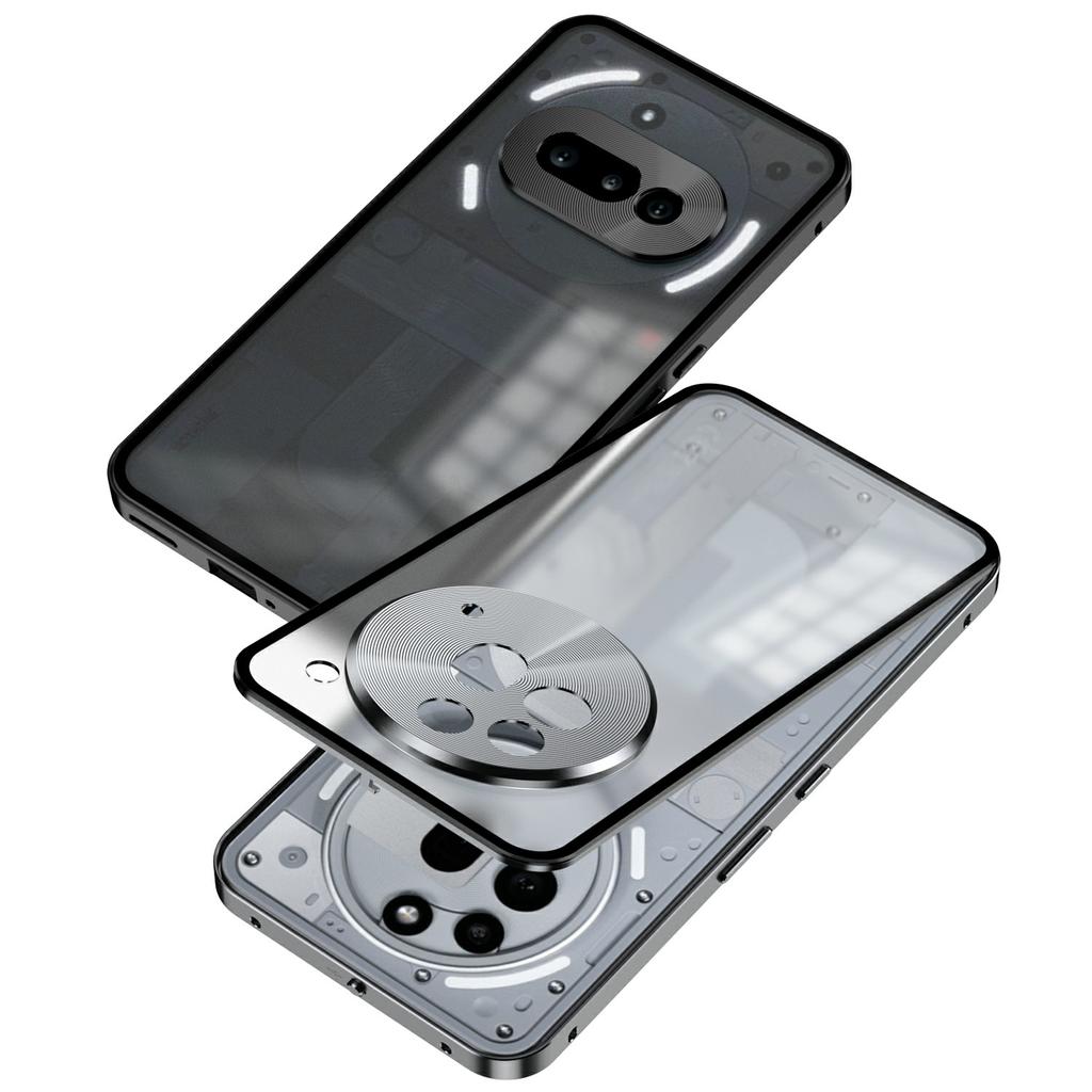 For Nothing Phone (3a) Pro Matte Case Aluminium Alloy+PC Phone Cover Pop-Up Snap Lock