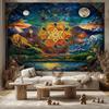 Mantra Yoga Meditation Digitaldruck Polyester Wandbehang Wandteppich Dekoration Wohnzimmer Schlafzimmer Büro Hintergrund Geschenk