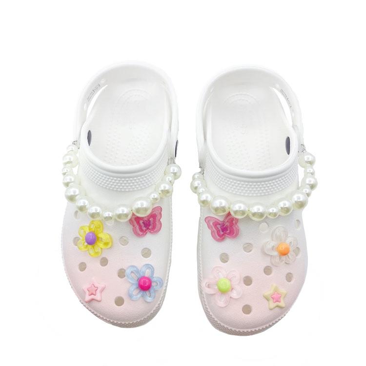 Crocs Klassischer Plateau-Clog Interstellar Strandreise Vielseitig Modetrend EVA Lochschuhe Unisex Grün Rosa