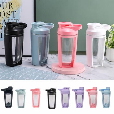 500ml Sport Shaker Bottle with Whisk Ball Lid Flip Cover Precise Scale Leak-proof Protein Shakes Water Bottle Outdoor Activities