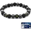 Wealth OM Astrology Bracelet with Citrine & Raw Pyrite for Prosperity, Certified Authentic
