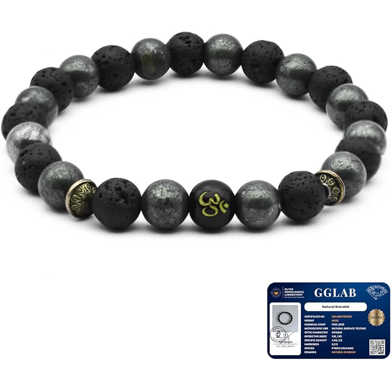 

Astrotalk Wealth OM Astrology Bracelet with Citrine & Raw Pyrite for Prosperity, Certified Authentic