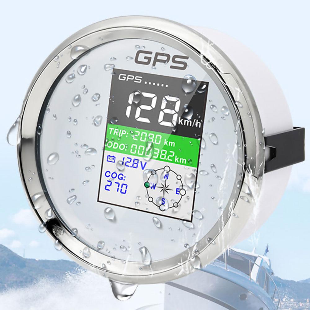 85mm Waterproof TFT Screen Digital GPS Speedometer Gauge MPH Knots Km/h Adjusted GPS Antenna for Boat Car Motorcycle Odometer