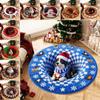 Imitation Cashmere Christmas Round Carpet 3D Special-shaped Santa Claus Floor Mat  Home Decor